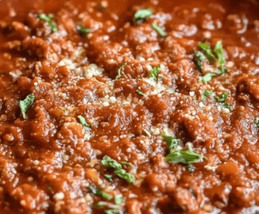 Minced meat in tomato sauce